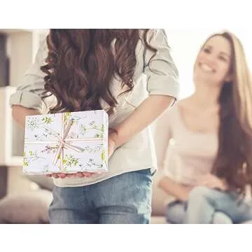 Titiweet Floral Wrapping Paper - Birthday Wrapping Paper for Women, 8 Sheets Wildflower Wrapping Paper for Wedding Mothers Day Baby Shower, 20 x 28 Inches Per Sheet