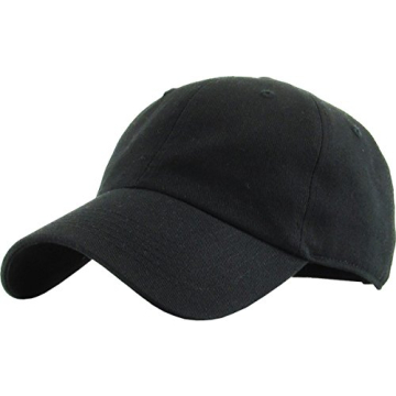 Classic Adjustable Cotton Dad Hat in Black