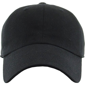 Classic Adjustable Cotton Dad Hat in Black