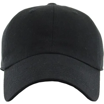 Classic Adjustable Cotton Dad Hat in Black