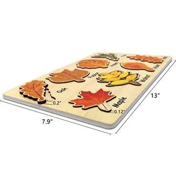 Leaf Wooden Jigsaw Puzzle for Kids Educational Toy
