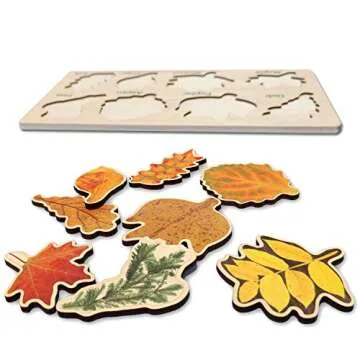 Leaf Wooden Jigsaw Puzzle for Kids Educational Toy