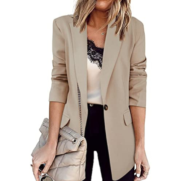 Newffr Women's Casual Blazer Stylish Office Jacket