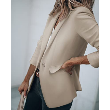 Newffr Women's Casual Blazer Stylish Office Jacket