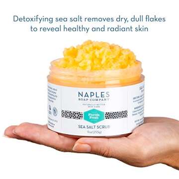 Naples Soap Sea Salt Scrub for Exfoliation and Hydration
