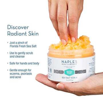 Naples Soap Sea Salt Scrub for Exfoliation and Hydration