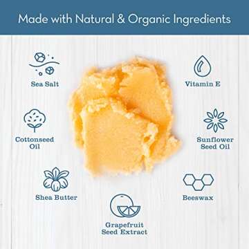 Naples Soap Sea Salt Scrub for Exfoliation and Hydration