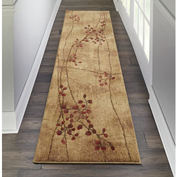 Nourison Somerset Rustic Latte Area Rug 2'x8' Easy Cleaning