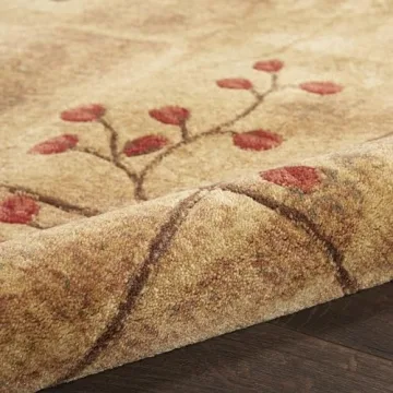Nourison Somerset Rustic Latte Area Rug 2'x8' Easy Cleaning