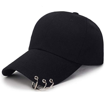 OVOY Kpop Hat Ring Baseball Cap - Suga Snapback Iron Rings Black