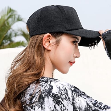 OVOY Black Kpop Snapback Cap with Iron Rings