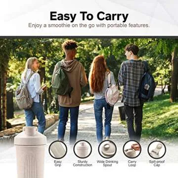 Healthier Comforts Eco-Friendly Shaker Bottle for Protein
