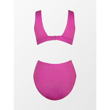 CUPSHE Glitter One Piece V Neck Swimsuit for Women