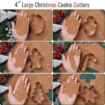 STARSIDE Large Christmas Cookie Cutters - 6 pcs
