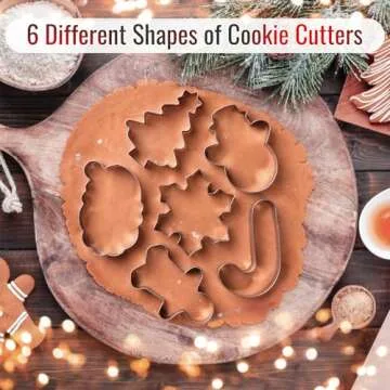 STARSIDE Large Christmas Cookie Cutters - 6 pcs