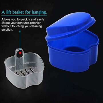 Coolrunner Portable Denture Case for Travel & Storage