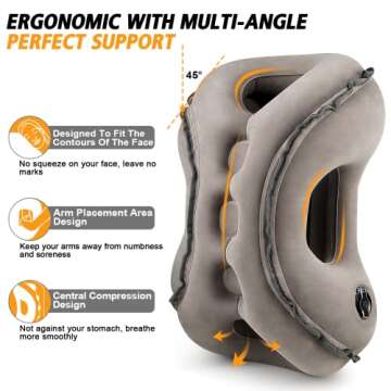 Inflatable Travel Pillow,Multifunction Travel Neck Pillow for Airplane to Avoid Neck and Shoulder Pa...