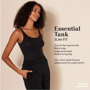Amazon Essentials Women's Slim-Fit Tank Top Pack of 2