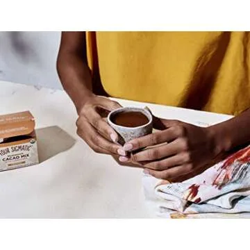 Mushroom Cacao by Four Sigmatic, Organic Instant Cacao with Cordyceps & Ginger, Supports Stamina & Energy, Drink it or Bake with it , 10 Count, Packaging may vary
