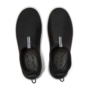 Lands' End Slip On Water Shoes for Women, Quick Dry Neoprene Sport Womens Water Shoes with Drainage Holes for Beach or Pool, Blue or Black Swim Shoes Women, Adult Aqua Socks - Black/White, 11 Medium