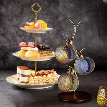 Elegant HoroM Gold Coffee Mug Tree for Your Kitchen