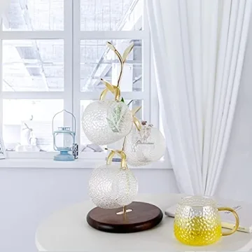 Elegant HoroM Gold Coffee Mug Tree for Your Kitchen