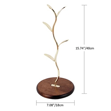 Elegant HoroM Gold Coffee Mug Tree for Your Kitchen