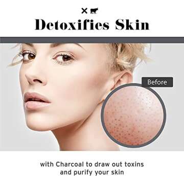 No B.S. (No Bad Stuff) Charcoal Detox Peel-off Face Mask, Black Head Remover for Face with Activated...