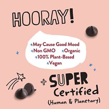 Pascha Organic Unsweetened Dark Chocolate Baking Chips 100% Cacao, UTZ, Gluten Free, Non GMO, No Added Sugar, 8.8 Ounce (Pack of 6)