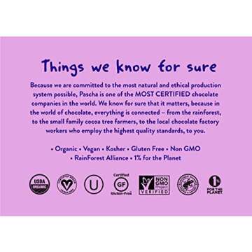 Pascha Organic Unsweetened Dark Chocolate Baking Chips 100% Cacao, UTZ, Gluten Free, Non GMO, No Added Sugar, 8.8 Ounce (Pack of 6)