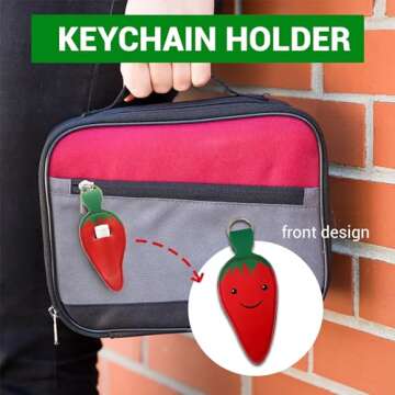 10 Mini Tajin Bottles with Keychain Holder, 10g Tajin Seasoning, Mexican Chili Lime Seasoning, Pocket-Sized for Travel, Perfect Mexican Seasoning for Snacks, Fruits, Drinks