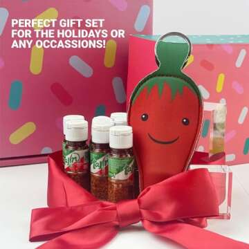 10 Mini Tajin Bottles with Keychain Holder, 10g Tajin Seasoning, Mexican Chili Lime Seasoning, Pocket-Sized for Travel, Perfect Mexican Seasoning for Snacks, Fruits, Drinks