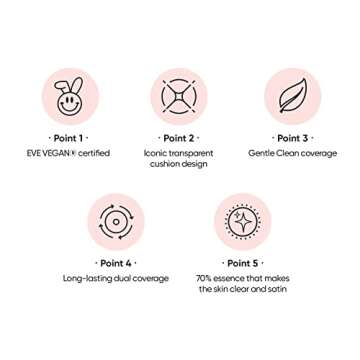Skin Tune Vegan Cover Cushion Foundation 02 NUDE TUNE | Nude Peach |dewy, glow, long-lasting, double coverage, clean beauty, lightweight, natural look, foundation for sensitive skin, hydrating cushion