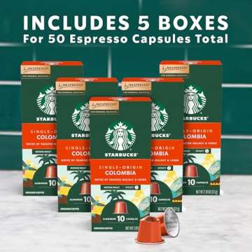 Starbucks Nespresso Original Line, Colombia Coffee Pods 50-count