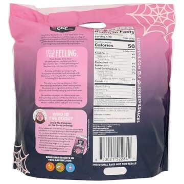 LESSEREVIL Organic Himalayan Pink Popcorn Halloween Snack Pack, 8.28 OZ