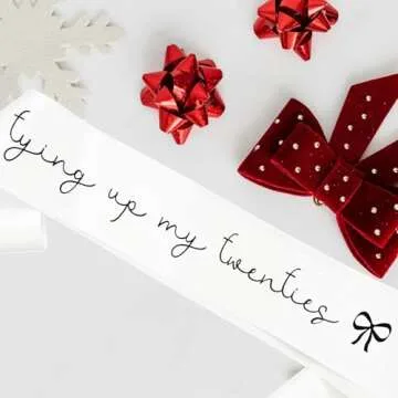 Magnusson's Garden Tying Up My Twenties Sash, RIP 20s Birthday Sash, Coquette Bow Party Supplies, Black Bow Themed Happy 30th Birthday Decorations