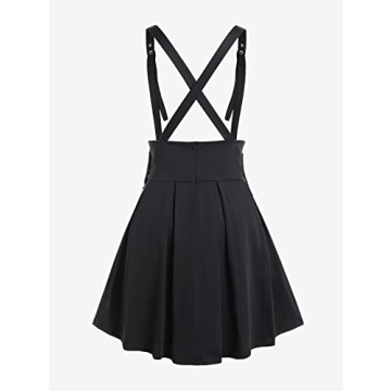 Rose Gal Plus Size Gothic Lace A-Line Mini Tie Dress