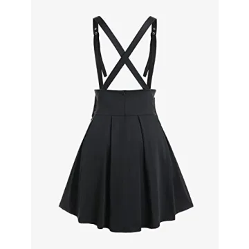 Rose Gal Plus Size Gothic Lace A-Line Mini Tie Dress