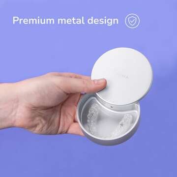 Zima Dental Go Case | Metal UV Cleaner | UV Retainer Cleaner | Holder Case for Aligners, Mouth Guard, Night Guard, Sports Mouthguard | UV Dental | Zima Go
