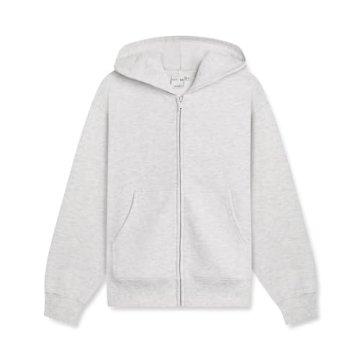 KUT & SO Women's Oversized Fleece Zip Hoodie - Heather Gray