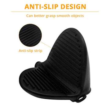 KUFUNG Silicone Heating Resistant Oven Mitts for Cooking