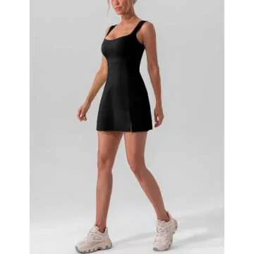 Square Neck Tennis Dresses for Women Athletic Golf Dress