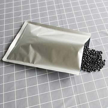 Belinlen 50 Pcs 3 Sizes Heat Sealing Mylar Bags Mylar Storage Bags for Food, Coffee, Tea, Beans (6 x 9 Inch, 8 x 12 Inch, 10 x 14 Inch)