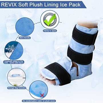 REVIX Ankle Ice Pack Wrap for Foot Pain Relief