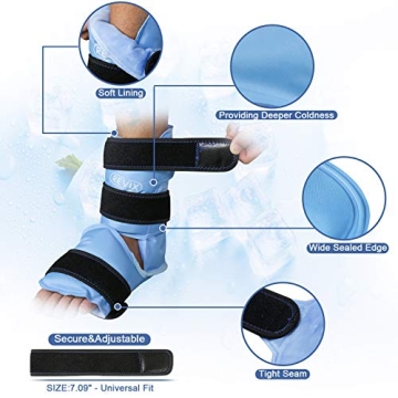 REVIX Ankle Ice Pack Wrap for Foot Pain Relief