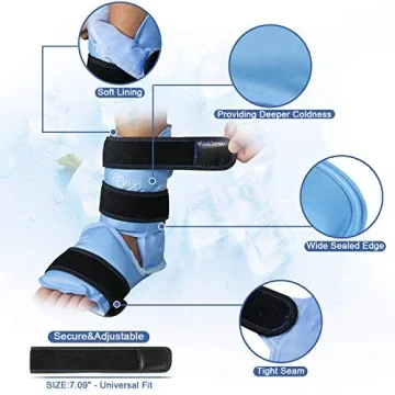 REVIX Ankle Ice Pack Wrap for Foot Pain Relief