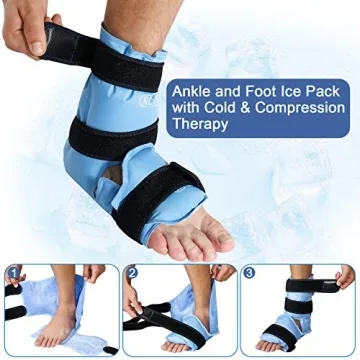 REVIX Ankle Ice Pack Wrap for Foot Pain Relief