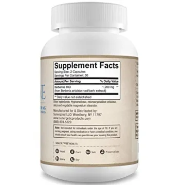 Sunergetic Premium Berberine Supplement 1200mg - Immune Support