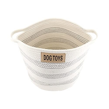 Midlee Dog Toy Cotton Basket - Stylish Storage for Pets