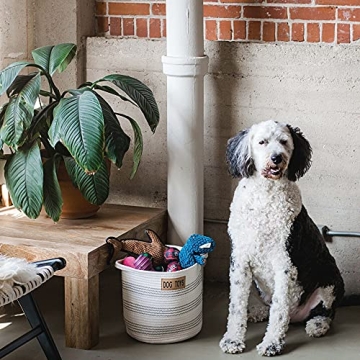 Midlee Dog Toy Cotton Basket - Stylish Storage for Pets